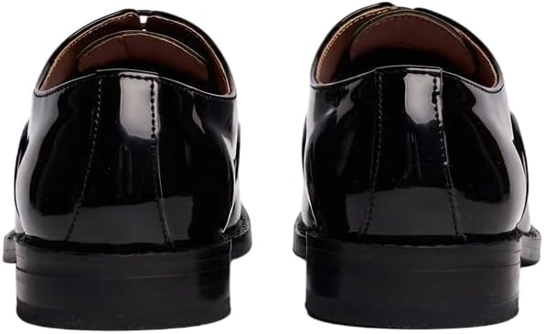 Men’s Boys Patent Black Oxford Shoes Wedding Lace Up Father & Son Dress Shoes