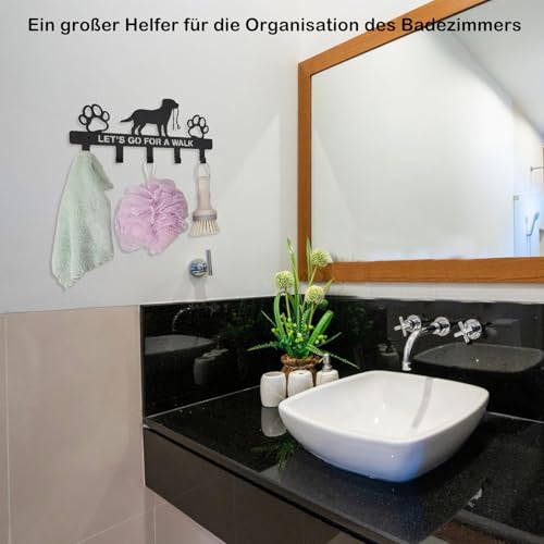 CMANLNYK Wandhaken Hundegarderobe - Hunde Garderobe Eingangs Schlüsselhaken, Kreative Eisenkunst Hundezubehör für Hundeleinen Halterung Wand, Halsband, Hundezubehör