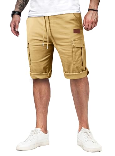 Produktbild von Herren Cargo Shorts 3/4-Länge – Aus Baumwolle/Polyester, Mit Verstellbarem Bund, Größe M-2XL