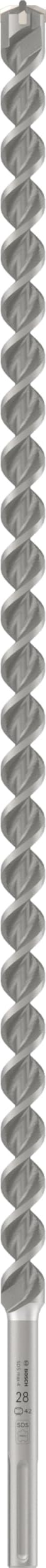 Bosch 1x Punta per martelli PRO SDS max-4 (per Calcestruzzo armato, Blocco in calcestruzzo, Ø 28,00 mm, Professional Accessorio Martello perforatore)