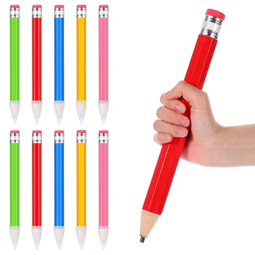 Lápices jumbo de madera WLLHYF 10 piezas 14 pulgadas miniatura 7