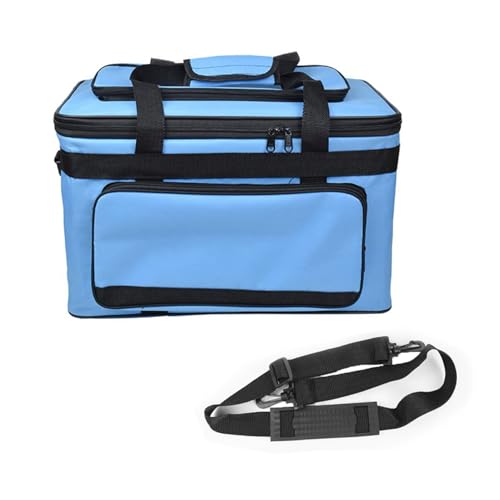 Image of Art and Craft Storage Organizer Bag Paint Art Supplies Storage Bag Arts Craft Tool Carrying Case Artist Paint Tool Box for Travel Foldable Waterproof Large Capacity Storage Tote Bag for Crafts Sewing