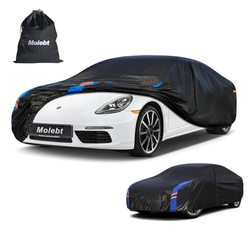Image of Custom Fit Car Cover for Porsche 718 Boxster & Cayman (981 982 & 986 Models), Upgraded Waterproof All Weather Outdoor Auto Cover with Driver Door Zipper, UV /Snow /Dust Protection
