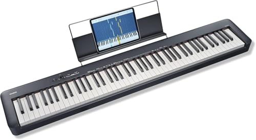 Casio CDP-S110BK Digitalpiano schwarz mit 88 gewichteten Tasten & CS-46P Basisstand schwarz für Casio CDP-S100, CDP-S350