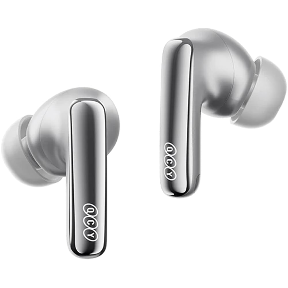 QCY MeloBuds N70 Auriculares Bluetooth, audio Hi-Res, LDAC, 50 dB Hybrid ANC cancelación de ruido, 50 horas de duración de la batería, gris, in-ear, inalámbrico