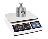 Plattformwaage, Tragkraft bis zu 15 kg, Elektronisch, Digitalanzeige, Energiesparmodus, Genauigkeit +/- 0,5 g, HDWR wagPRO-S15
