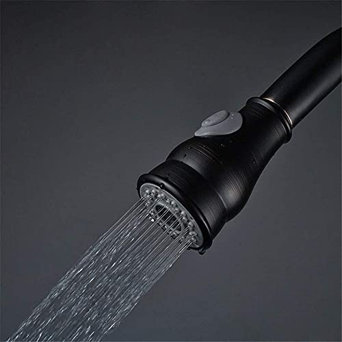 Robinet de cuisine mitigeur eau chaude cuivre noir douchette évier rotative 360 - 2