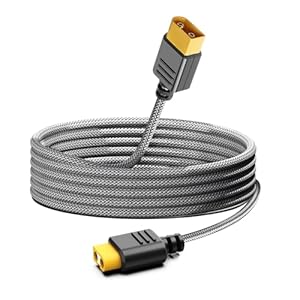 TAIFU 10 Fuß/3m XT60 Verlängerungskabel Buchse auf Stecker Adapter für Anker SOLIX F2000 C1000 C300 757 767 Ecoflow Delta River Solargeneratoren, BLUETTI RC-Akkus, Wohnmobilen, Booten, Drohnen 16AWG