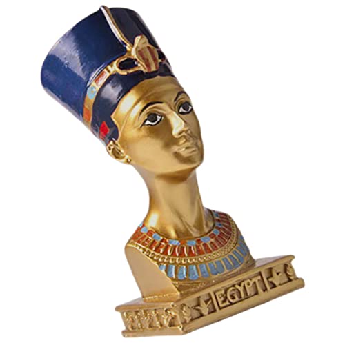 ERINGOGO Resin Sculpture of Ancient Egypt Cleopatra Bust Statue Egyptian Wall Decor for Office