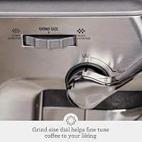 Breville BES876BTR, Espressomaschine mit Mühle und Milchaufschäumer, Espressomaschine mit Dampfunterstützung, Cappuccino und Latte für den Haushalt, schwarzer Trüffel – Ansicht 5