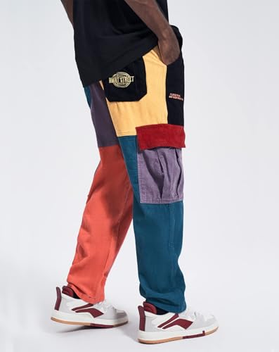 Niepce Inc Streetwear Patchwork Cargo Pants for Men4