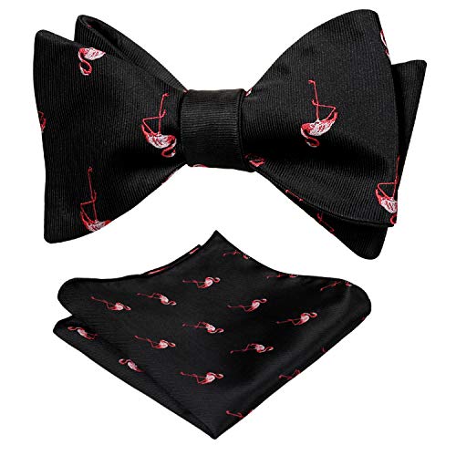 Image of Alizeal Mens 2pcs Solid Self-tied Bow Tie Set
