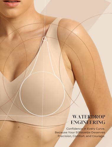 Image of COMFELIE Women Plunge No Underwire Bra Deep V Seamless Supportive Bras Buttery Smooth Comfort Soft Bralettes Underwear