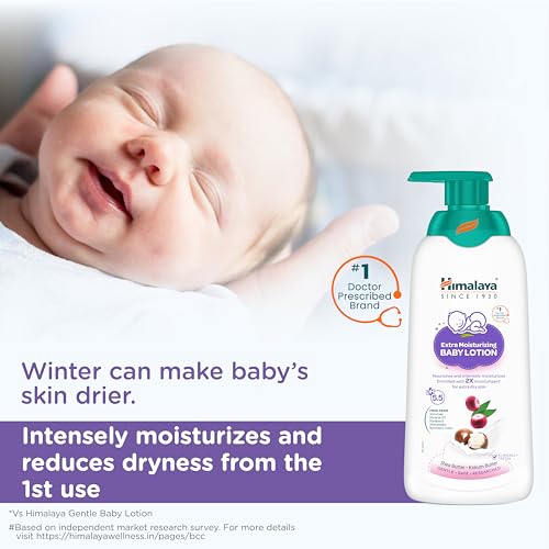 Image of Himalaya Extra Moisturizing Baby Lotion 400ml | with Shea Butter, Olive Oil & Kokum Butter | Intensely moisturizes baby's delicate skin