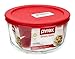 Pyrex Round W/Lid Red4c