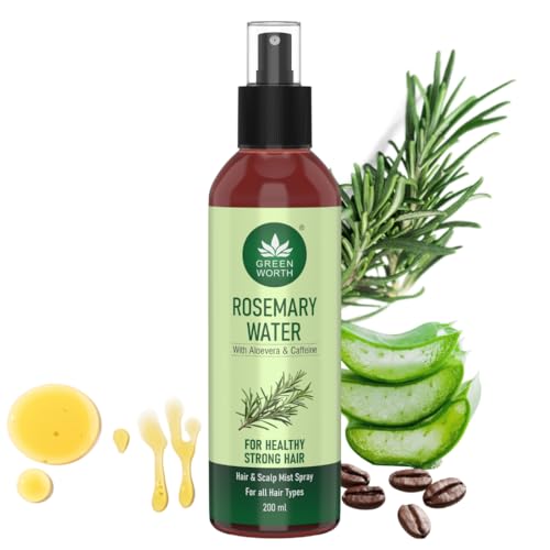 Image of Greenworth Rosemary Water spray for Hair Growth | Goodness of Rosemary Aloe vera & caffiene (200 ml)