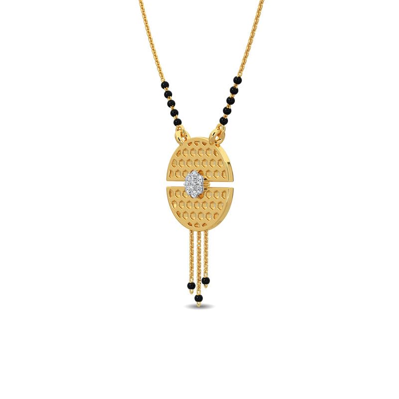 Image of KISNA JEWELS 14KT|18KT BIS Hallmark Pure Gold and Diamond Mangalsutra For Women