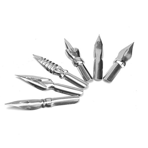 Calligraphy Pen Set- Feather Quill Pen Set Antique Dip Feather Pen Calligraphy Writing With 6 Pcs Nibs And Ink (Red) (Black) #TOP1