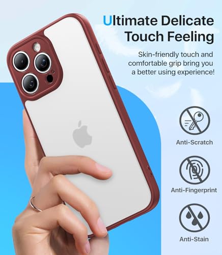 Coque iPhone 16 Pro protection de qualité militaire rouge