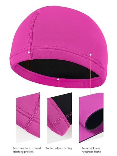 Image of Wetsuit Neoprene Diving Hood 2mm Men Women Thermal Swim Scuba Cap | 2mm adult and Youth Swimming Surfing Snorkeling Beanie Long Curly Hair Clean Warm Triathlon Wet Suit Hat Open Water Kayak SUP