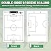 HIGHRAZON Soccer Coaches Clipboard, White Double-Sided Dry Erase Coach Clipboard, Soccer Whiteboard for Coaches, Lineup White Board with Marker for Coaches Gift