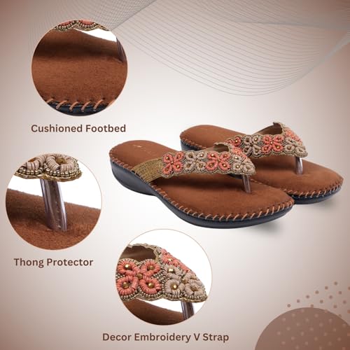 Image of TRASE Ortho Slippers For Women | Slippers For Woman | Lightweight, Comfortable And Stylish Women Slippers | Flats | Soft Women Footwear | Trendy Ladies Chappal | Orthopedic Slippers