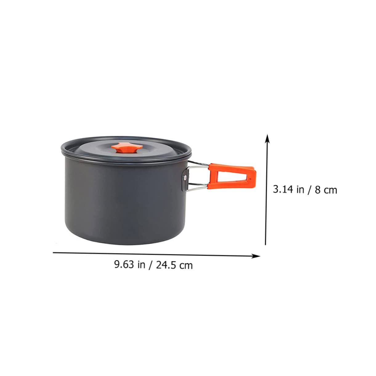 Toddmomy Portable Camping Cookware Set Compact Camping Pot and Skillet Hiking Cooking Tool for Outdoor Activities