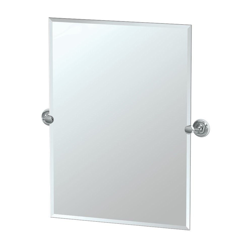 Gatco 5079S Designer II Frameless Rectangle Mirror, 31.5 Inch, Chrome