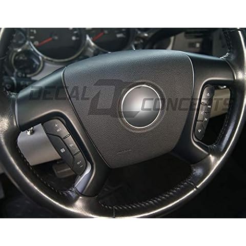 Decal Concepts Full Flat Black Steering Wheel Spoke Overlay Decal Cover (Fits Select 2007-2013 Chevy GMC Models) Cover