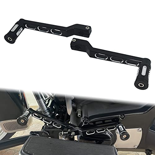 Hokuotolite Heel Toe Shift Pegs Aluminum Front+Rear Levers w/Shifter Pegs for Harley 1986-2017 FL Softail 1988-2025 Touring Road King Road Glide Street Glide Electra Glide and 2008-2025 Trike Black