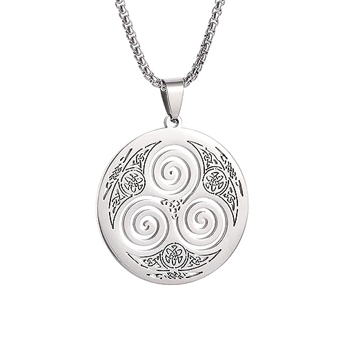 Colliers pour hommes bijoux Triskele nœud celtique pendentif sorcellerie