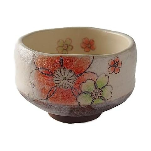 Chawan Matcha japanese green tea bowl Mino ware Clematis purple Made in Japan Cover