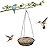 Hanging Bird Feeder, Bird Feeder Hanging for Garden Yard Outside Hanging Bird Feeder Tray - Metal Mesh Platform Feeders for Birds Outside Outdoors Hanging for Attracting Birds