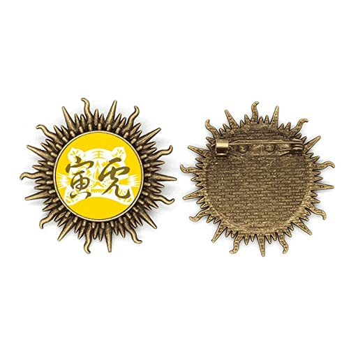 Broche du tigre en métal accessoire de mode pour tenue de fête