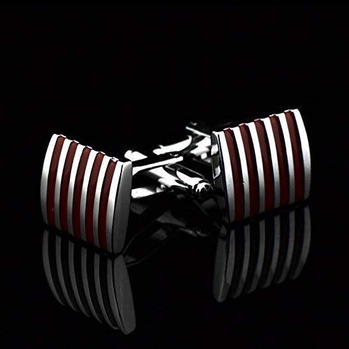 Mancuernillas Daesar cobre con esmalte rojo para hombre miniatura 5