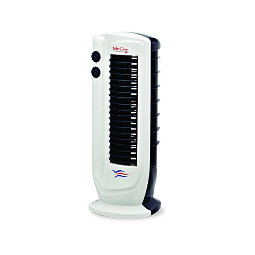 Image of McCoy Tower Fan Oscillating | Rotating | Portable with Blade | 25 Ft Cool Air Throw Without Water - TF 2016 (White)