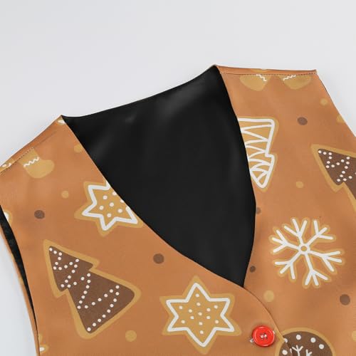 Men's Festive Suit Vests with Tie, Waistcoat V-Neck Slim Fit Wedding Carnival Party Holiday Costumes Adult4