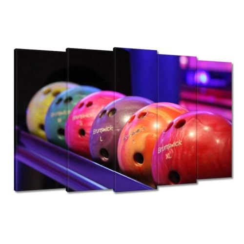 Toile imprimée bowling 150 x 95 cm pour sublimer votre salle de jeux