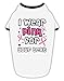 TOOLOUD Personalized I Wear Pink for -Name- Breast Cancer Awareness Cotton Dog Shirt White with Black Large