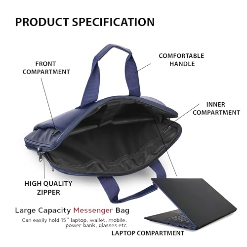 Image of ADISA Laptop Messenger Office Bag Briefcase for Work for Men
