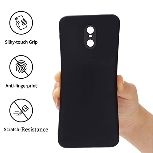 Image of A rtistque Liquid Silicone Back Cover Case for Redmi Note 4X Matte Shockproof TPU Soft Flexible with Camera Protection - Black