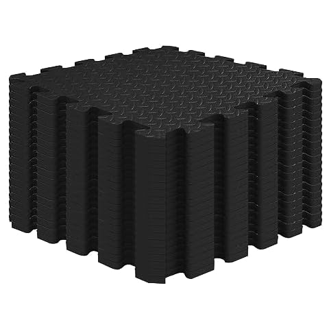 Pack of 20 Black Foam Gym Mats Cover