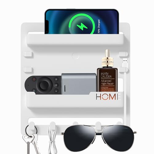 Bedside Shelf Wall Mount,Floating Bedside Adhesive Shelves Accessories,Wall Shelf Organizer