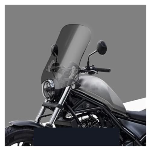 Pare-brise moto en acier inoxydable 304 fumé 50cm pour CM500 custom