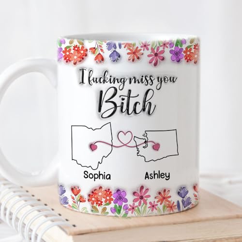 Mug personalizado 3D Wrappiness para amistad a distancia miniatura 3