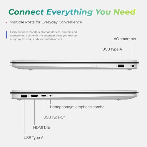 Image of HP 17.3 Inch Business Laptop Computer • 2026 Edition • AMD Ryzen 5 7430U • 8GB RAM • 256GB SSD • Full HD Display • Windows 11 • Wi-Fi 6 • Large Screen for Home • Office & Study