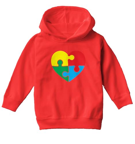 Tcombo Puzzle Heart - Autism Awareness Toddler/Youth Fleece Hoodie2