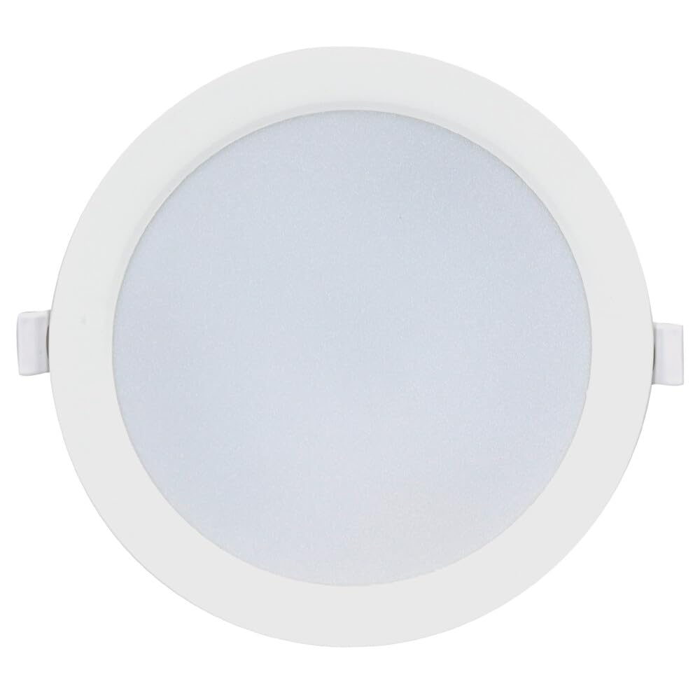 Smart Home Panel LED empotrable redondo de 170 mm de diámetro, 15 W, 1430 lm, regulable, CCT 2700-6500 K, control por aplicación de malla Bluetooth, compatible con Alexa y Google Assistant, incluye