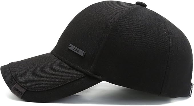 Image of Baseball Cap for Men Woman Sports Cap Sun Hat Quick Drying Soft Polyester Fiber Adjustable for Men and Women Black