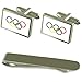 Select Gifts Olympische Bewegung Flagge Silber Manschettenknöpfe Krawatten Geschenkset mit Gravur